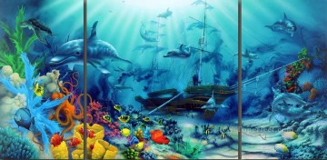 魚の水族館 Painting - 海の中の海の宝物